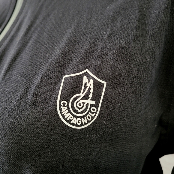Campagnolo black rain proof cycling zipper closure windbreaker jacket size S - Picture 5 of 13